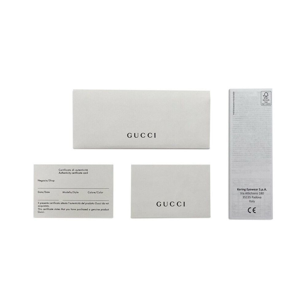 Gucci Rectangular Eyeglasses GG1075o-002 Light Havana Frame Full Rim Designer - Picture 6 of 6